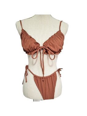 Brown Bikini thong Set, Large